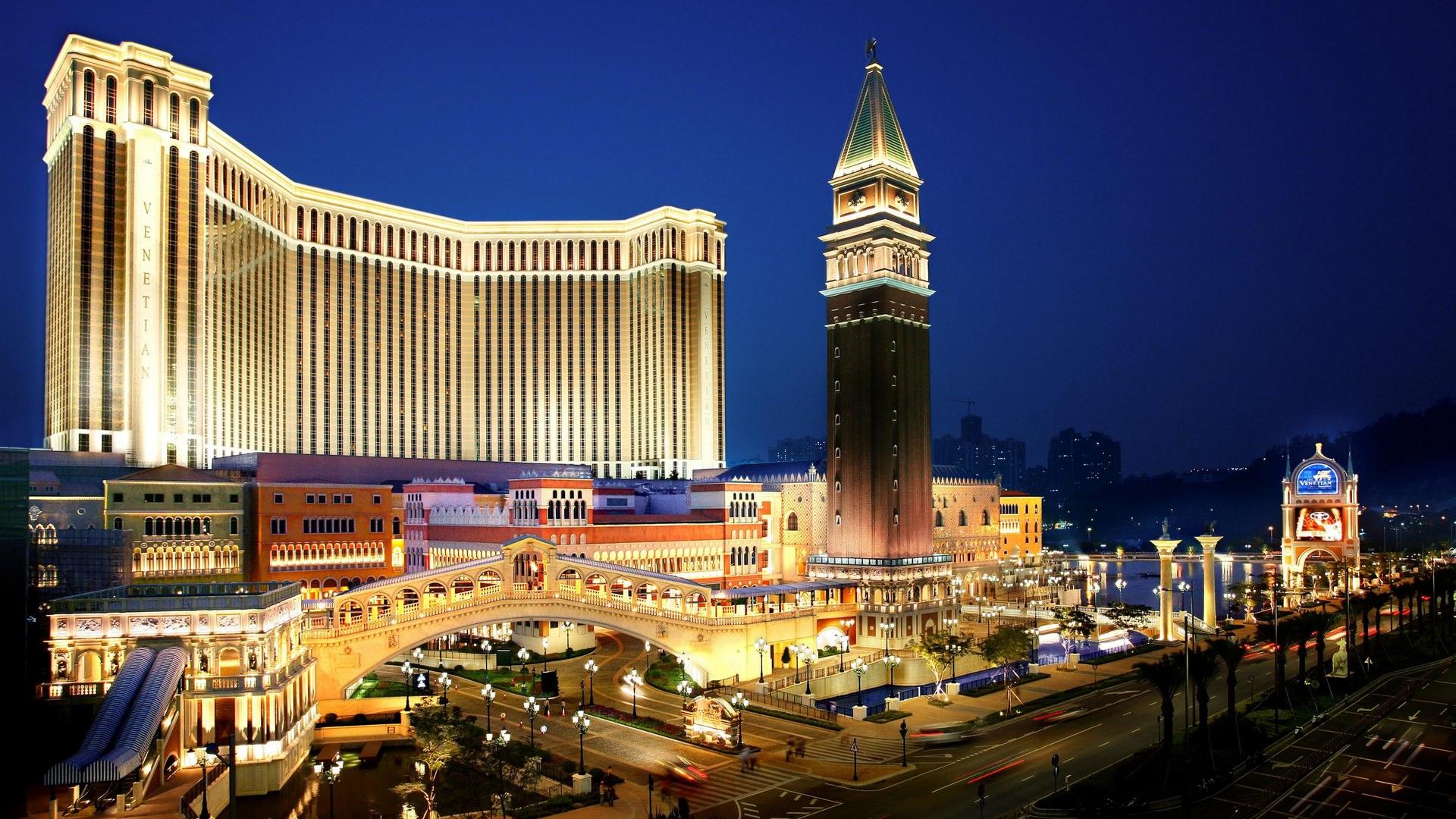1920x1080 Macau Hotel City China Night Buildin. Wallpaper