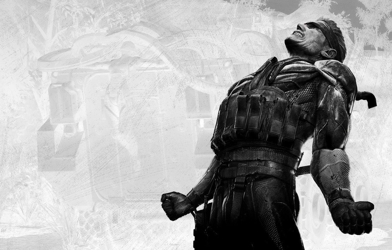 1332x850 Wallpaper black and white, snake, metal gear solid image for desktop, section игры