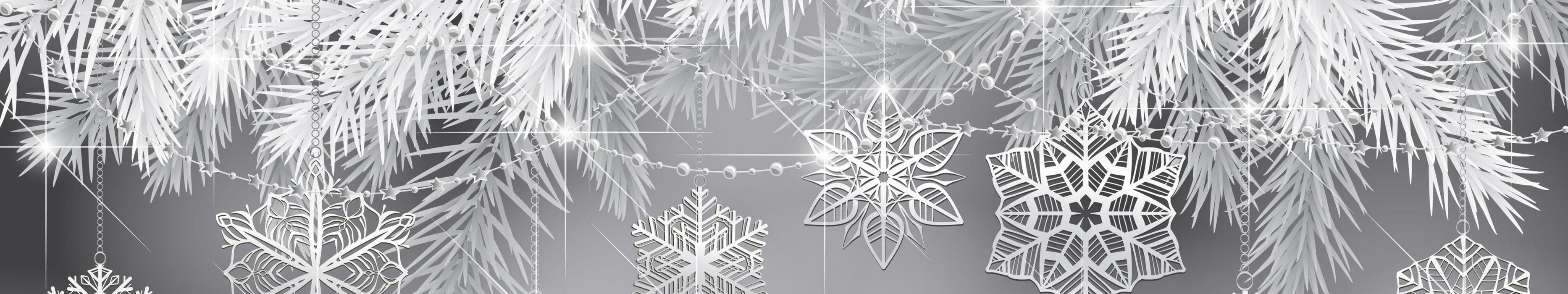 3733x700 Triple monitor multi multiple screen winter hiver abstract flocon neige snow snowflake wallpaperx1080