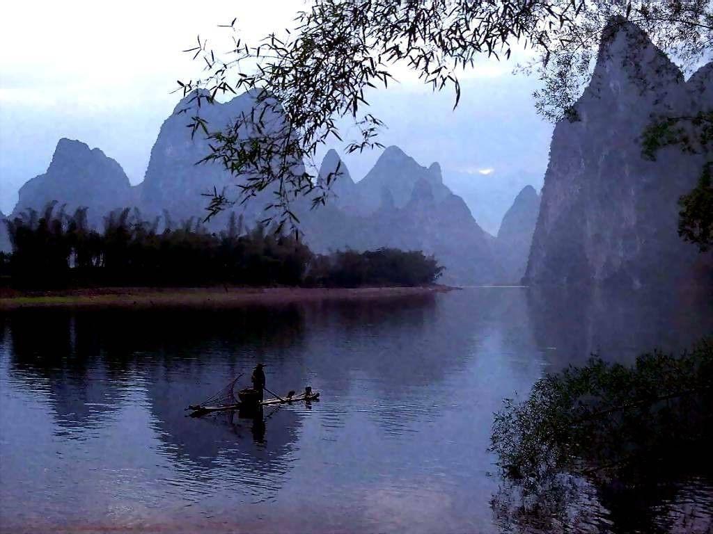 1024x768 River: China River Guangxi Cool Li Free Wallpaper for HD 16:9 High