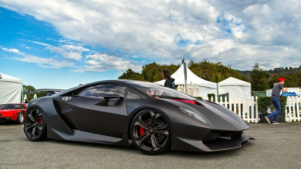 1244x700 Automobile cars Colored elemento Lamborghini matte sesto vehicles supercars black nero noir wallpaperx1080