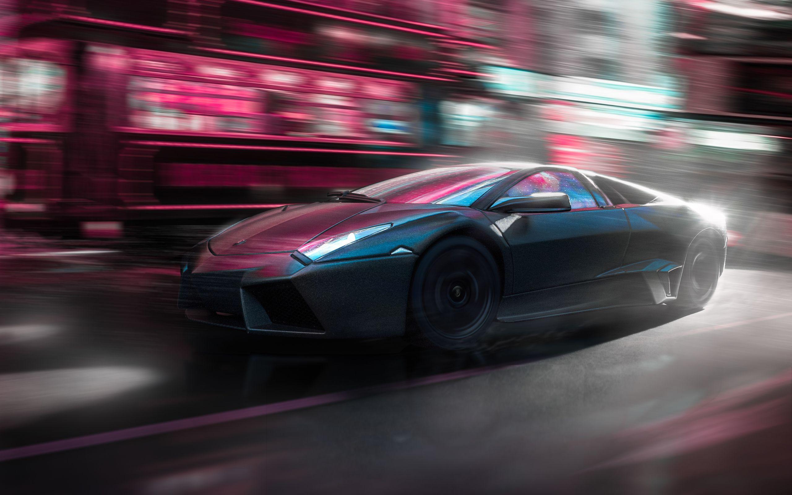2560x1600 Car Lamborghini Motion Blur Supercars Vehicle Black Cars Wallpaper:2560x1600