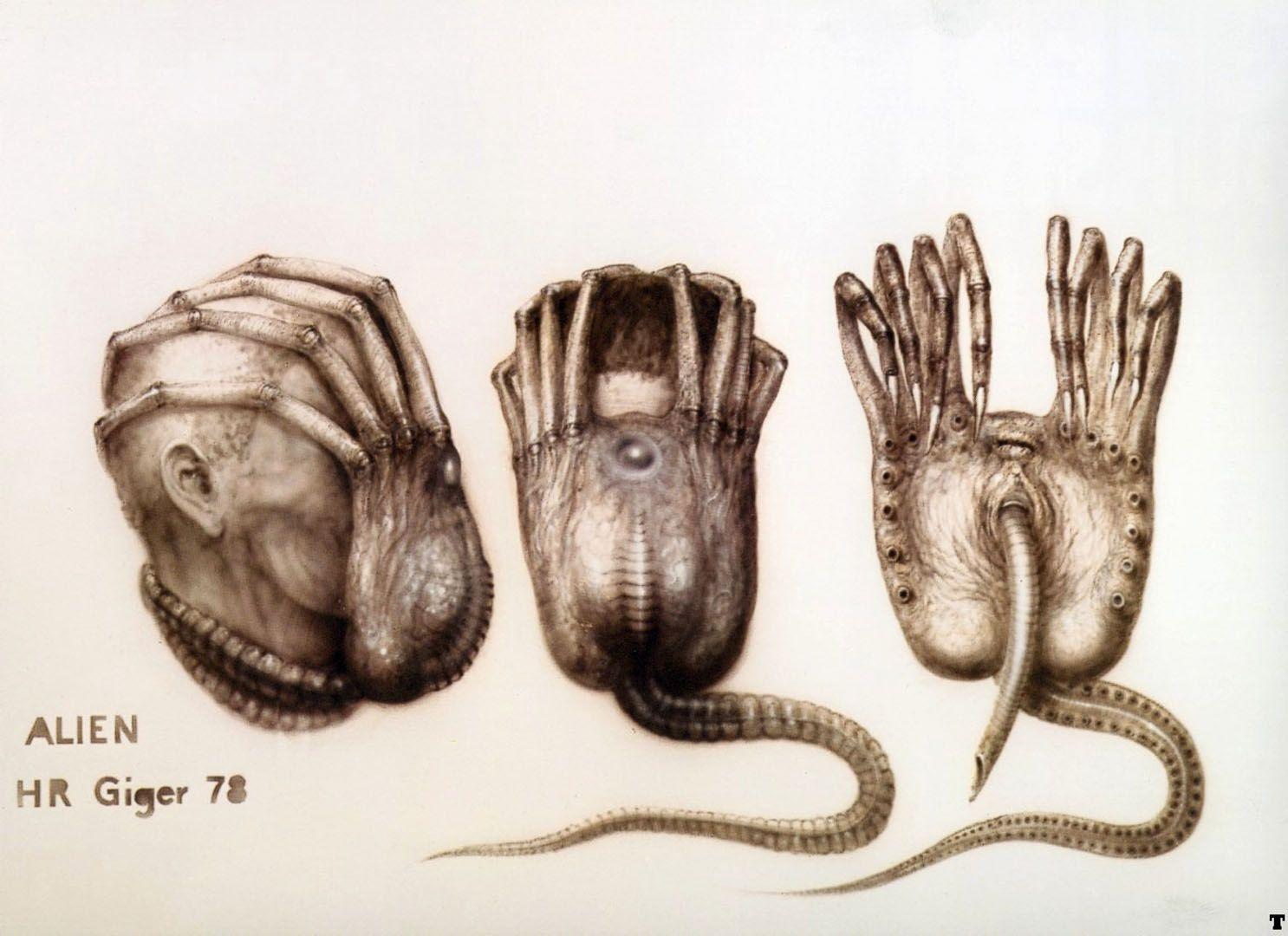 1486x1080 Facehugger Iv Fiction H R Giger