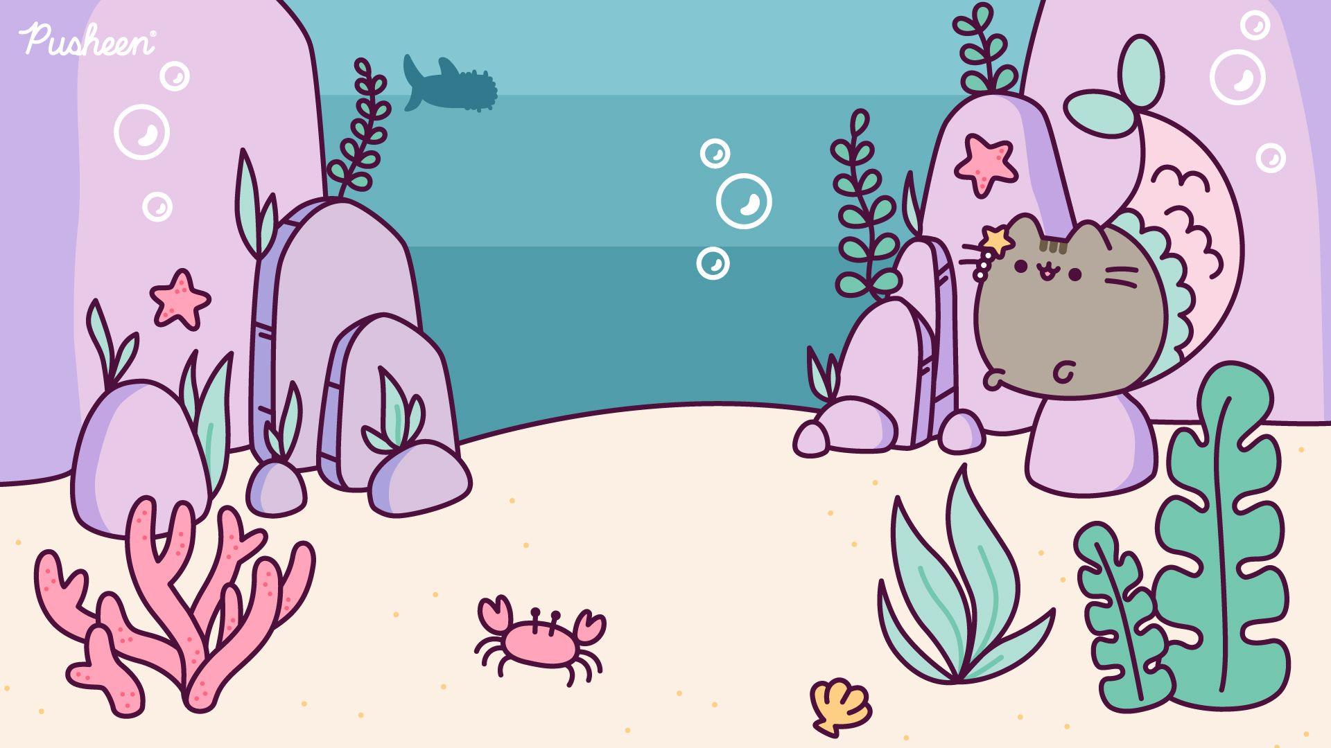 1920x1080 Pusheen : Pusheen Zoom Background