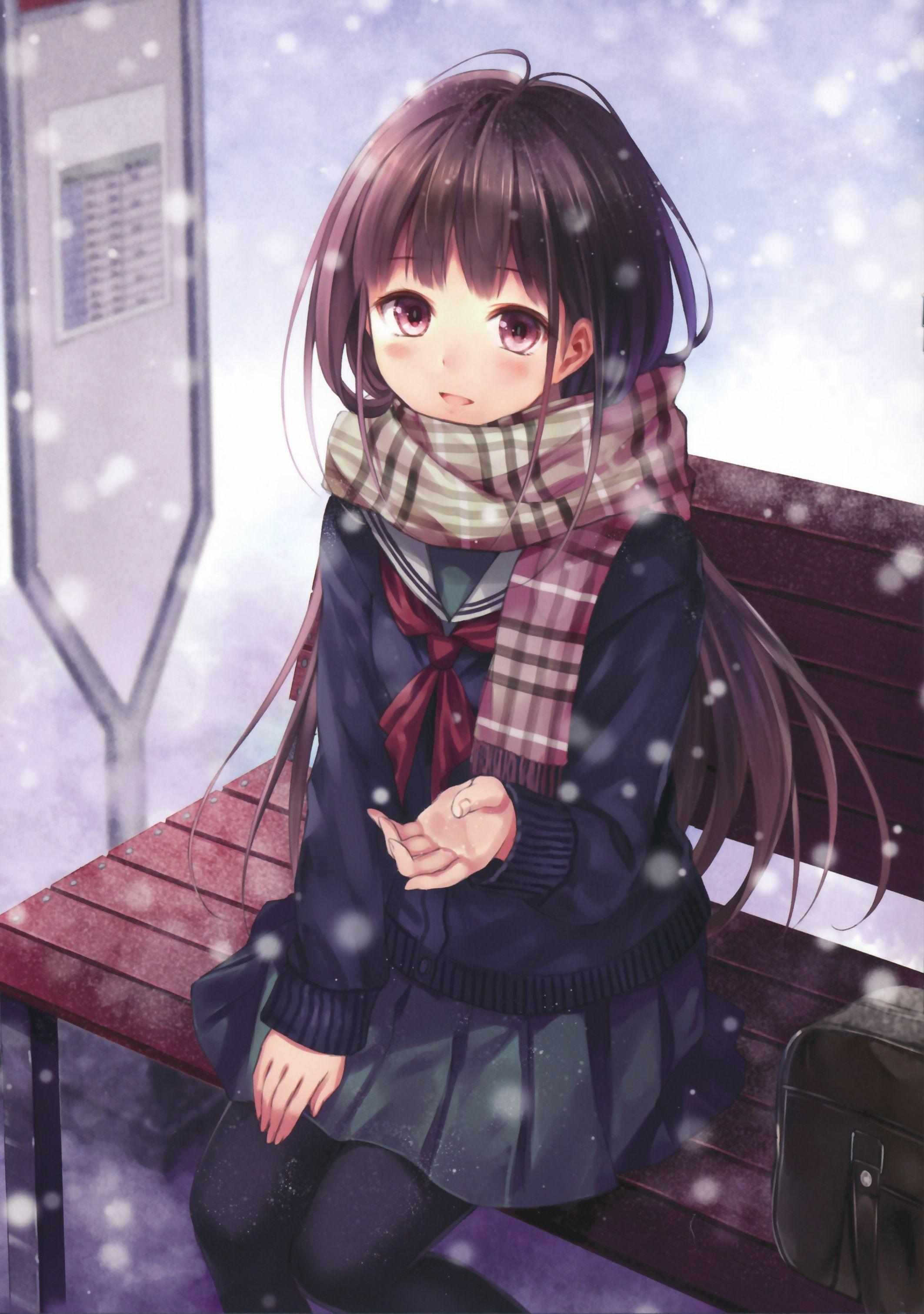 Winter Anime Girl Wallpapers - Top Free Winter Anime Girl Backgrounds ...