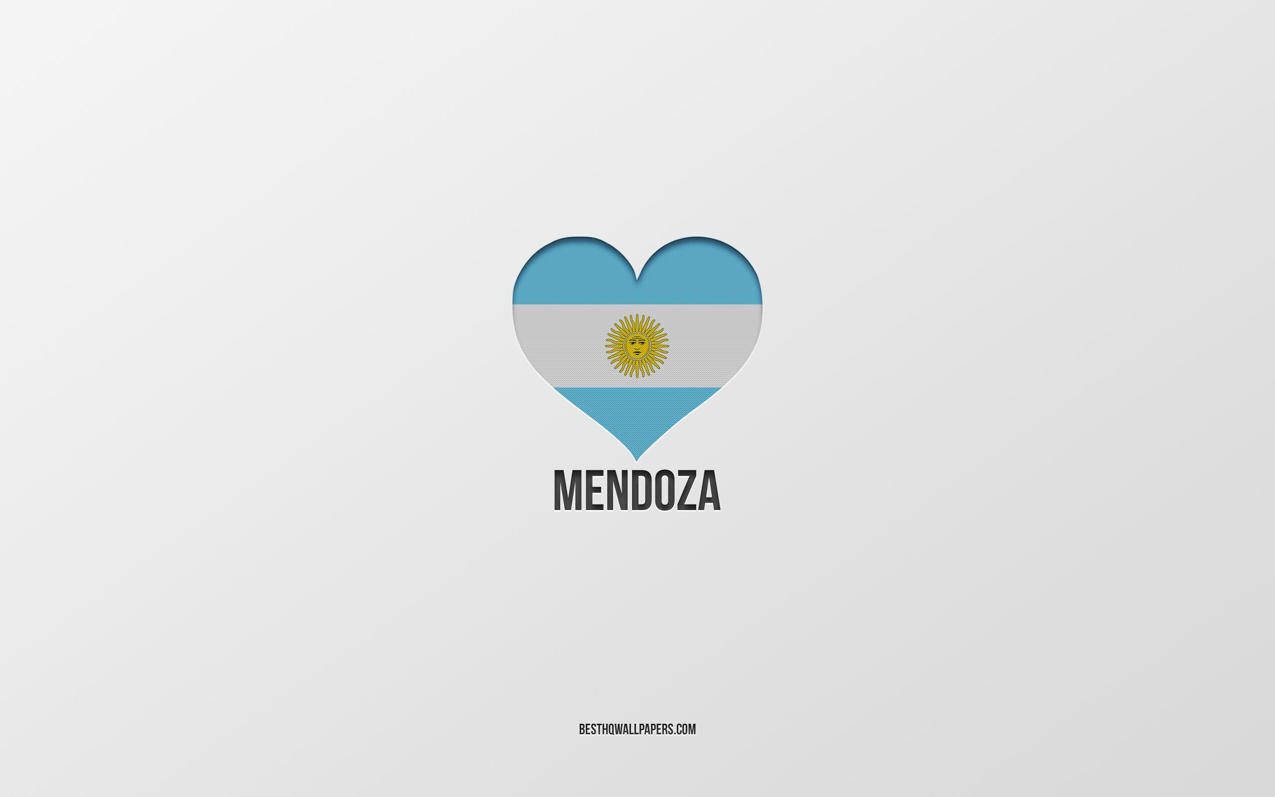 2560x1600 Download wallpaper I Love Mendoza, Argentina cities, gray background, Argentina flag heart, Mendoza, favorite cities, Love Mendoza, Argentina for desktop with resolution 2560x1600. High Quality HD picture wallpaper