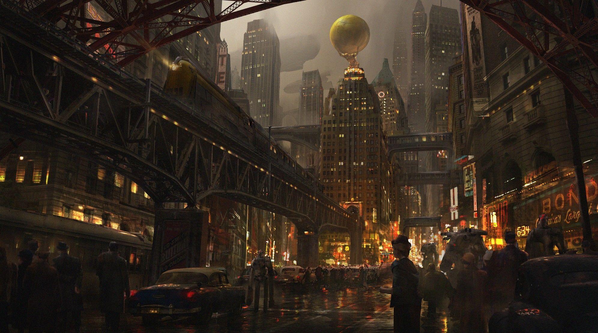 1992x1109 Atlas Plaza Mendoza. Futuristic city, Concept art, City art