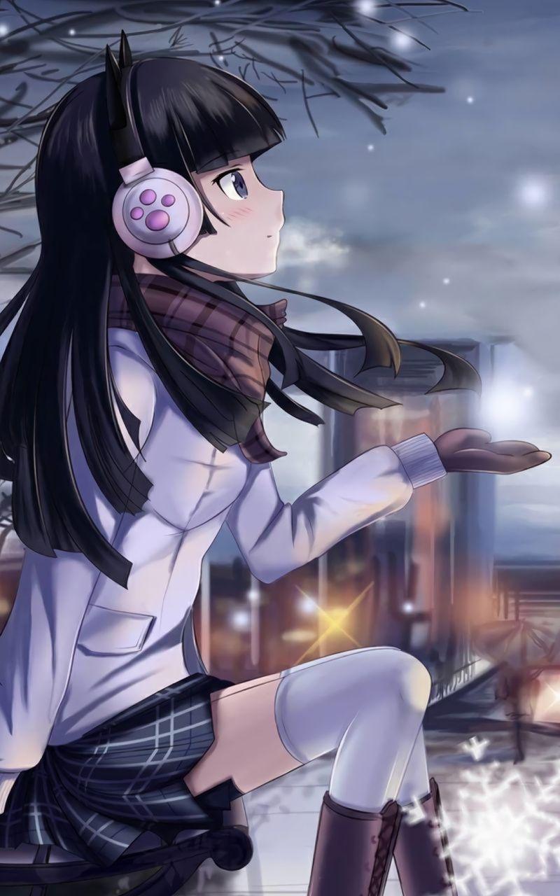800x1280 Anime Girl Winter Night 5k Nexus Samsung Galaxy Tab Note Android Tablets HD 4k Wallpaper, Image, Background, Photo and Picture