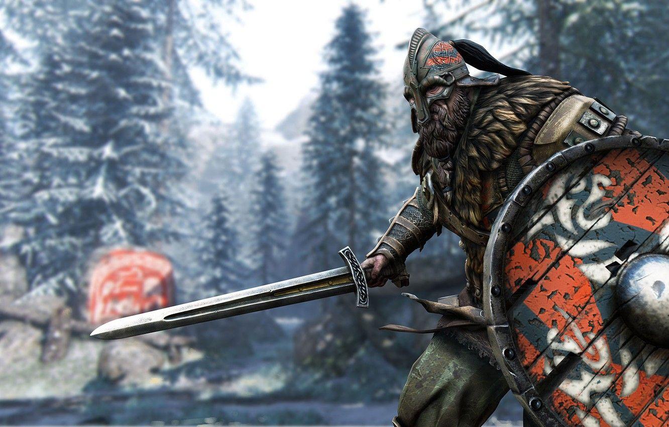 1332x850 Wallpaper sword, game, armor, ken, blade, viking, pearls, For Honor image for desktop, section игры