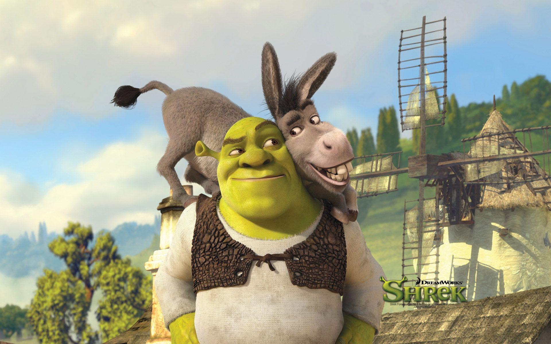 1920x1200 Shrek và Donkey