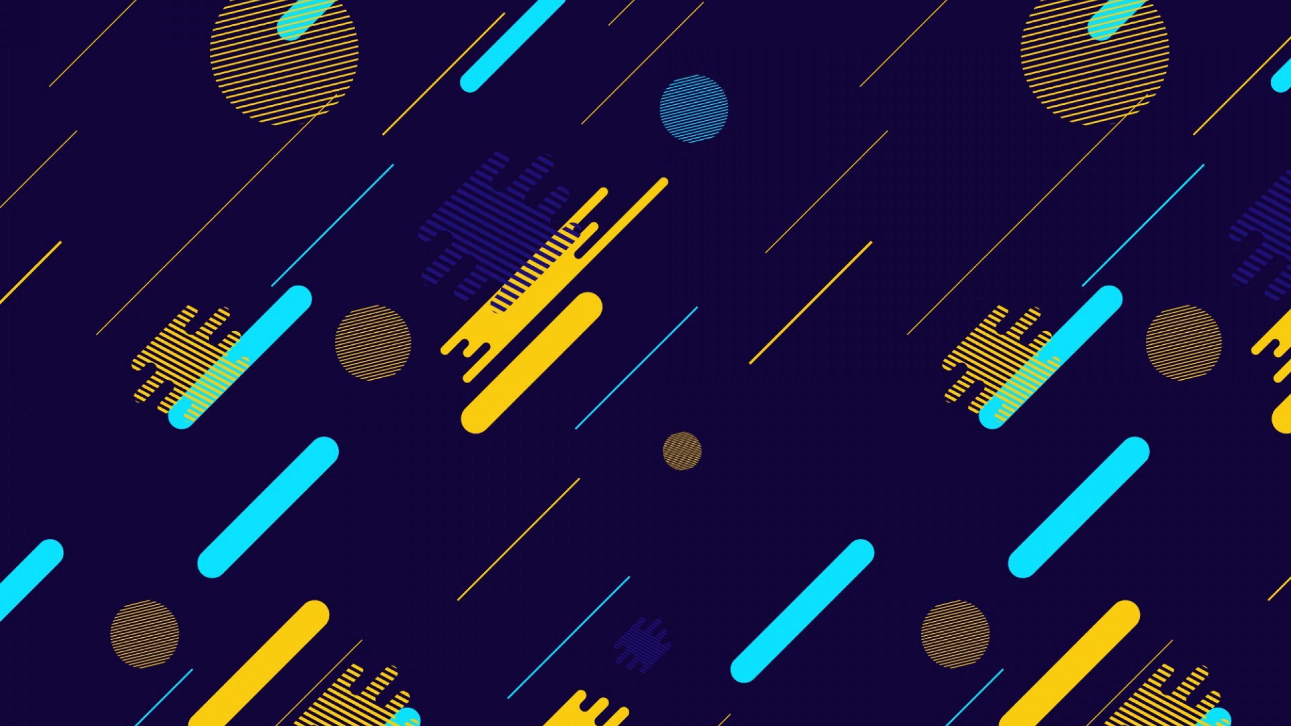 2560x1440 Blue Background Geometric Abstract 1440P Resolution Wallpaper, HD Abstract 4K Wallpaper, Image, Photo and Background