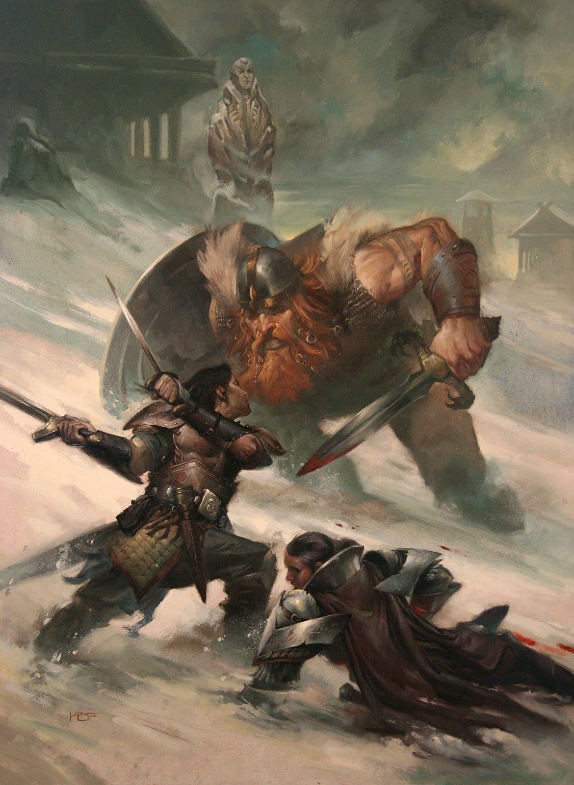 1126x1538 snow, fighting, vikings, fantasy art, warriors, swords, Norse, shields wallpaper