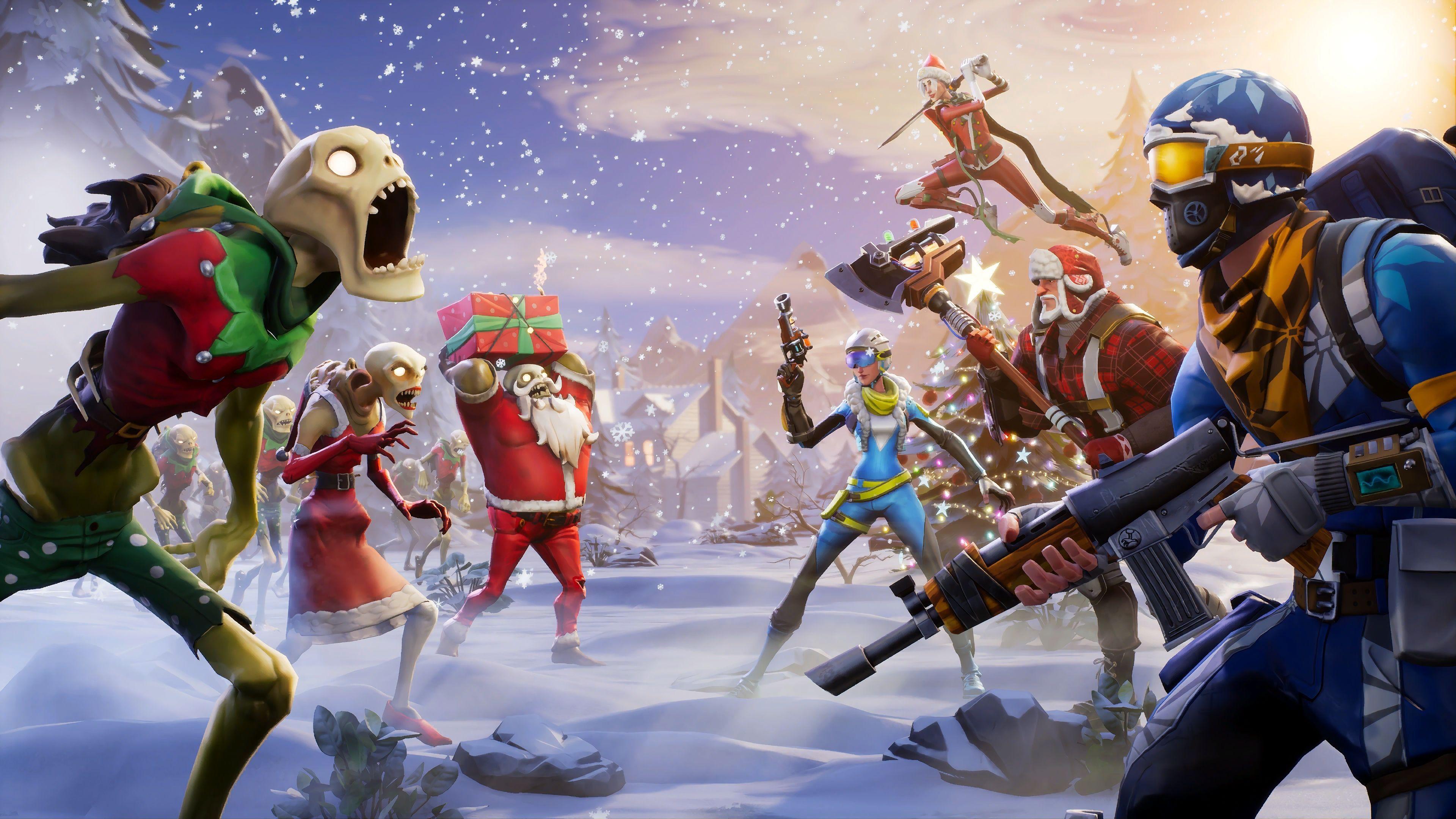 3840x2160 Free download Fortnite Christmas Desktop Wallpaper Top Fortnite [3840x2160] for your Desktop, Mobile & Tablet. Explore Christmas Wallpaper Free Desktop Wallpaper. Windows 10 Wallpaper HD, 3D Wallpaper Free Desktop