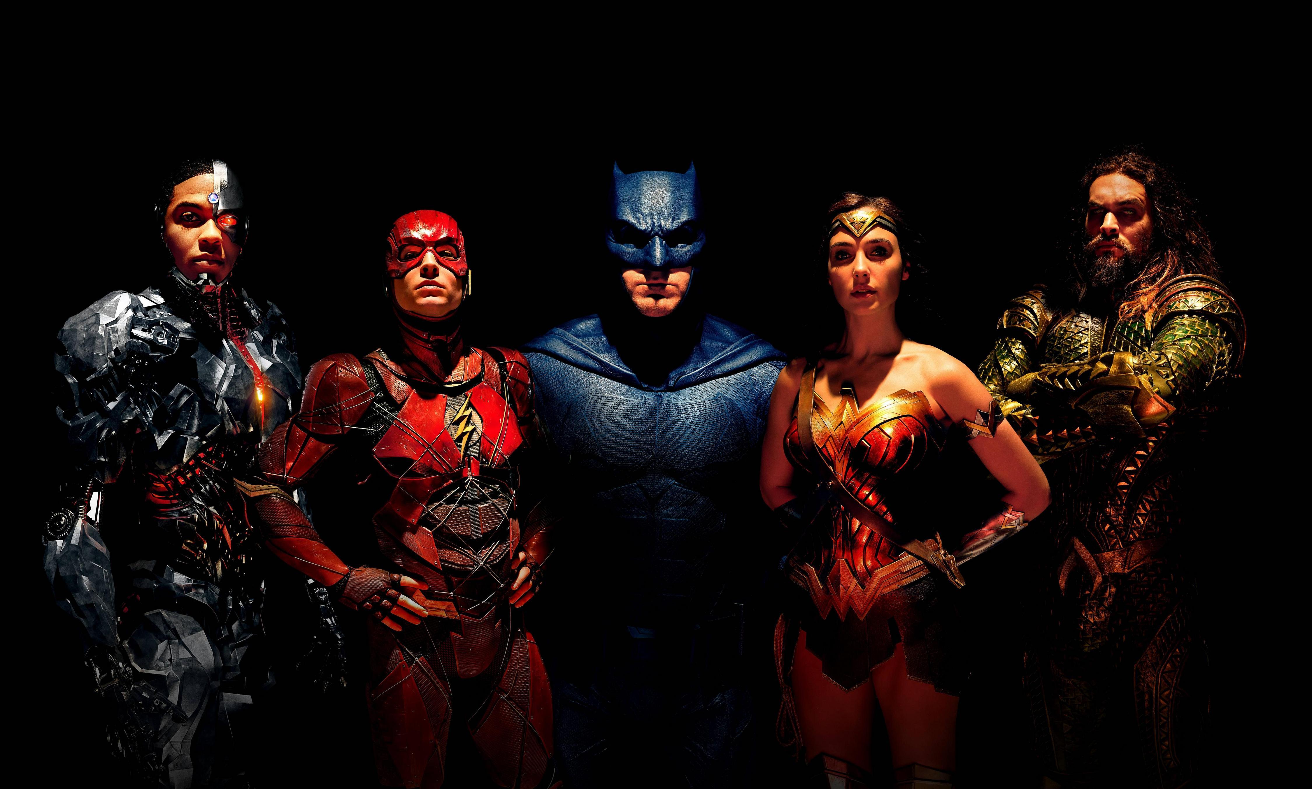 9769x5877 Justice League 9769×5877 Cyborg the Flash Batman Wonder Woman Aquaman
