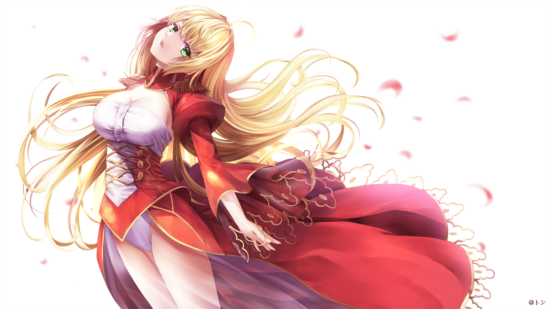 1920x1080 Blonde Long Hair Saber Extra Fate Series Nero Claudius Wallpaper:1920x1080
