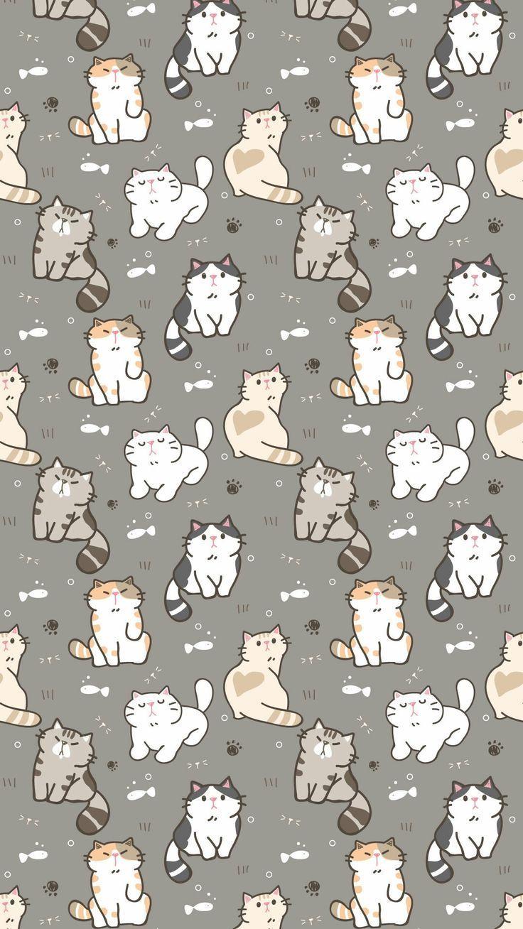 736x1308 Süße Katze - #Cute #Cat #wallpaper. Cute cat wallpaper, Cat phone wallpaper, Cat pattern wallpaper
