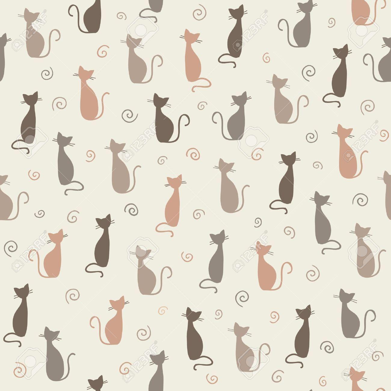 1300x1300 patterns. Cat pattern wallpaper, Cat pattern, Pattern illustration