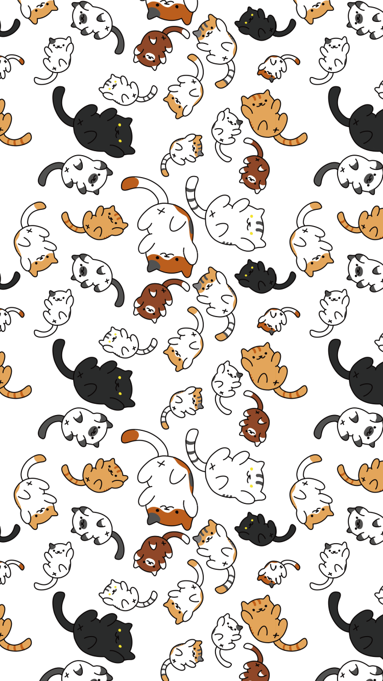 750x1334 First: Neko Atsume Wallpaper Tumblr Theme Background. Second And Third: Neko Atsume IPhone 6 And IPhone. Papel De Parede De Gato, Wallpaper Gatos, Arte Com Gatos