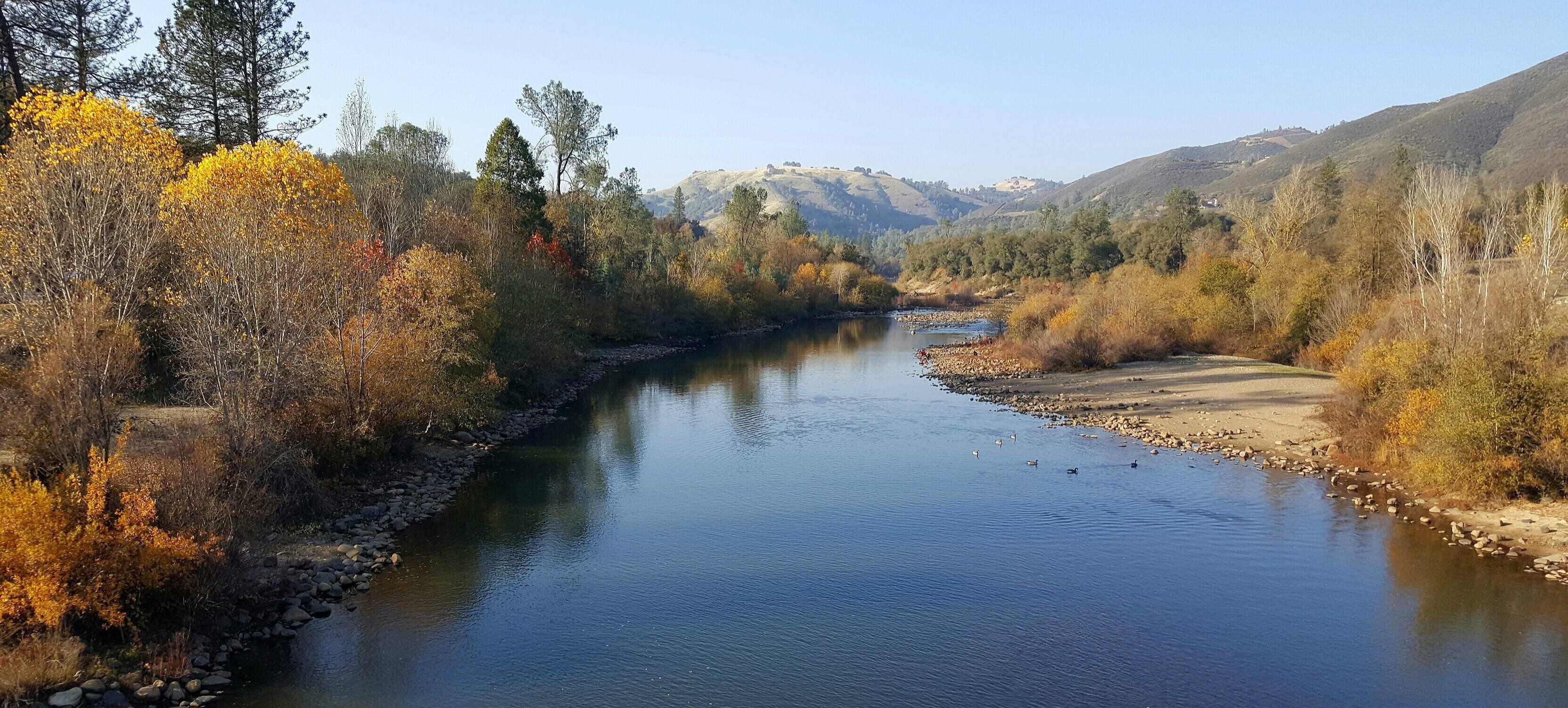 3327x1503 River El Dorado National Forest CA HD wallpaper