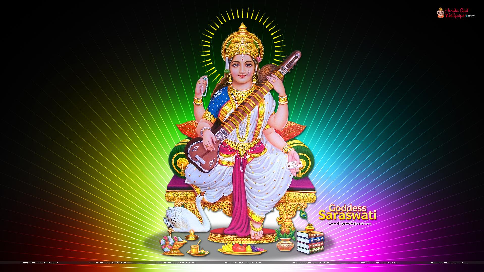 1920x1080 Goddess Saraswati HD Wallpaper, Image, Photo Free Download
