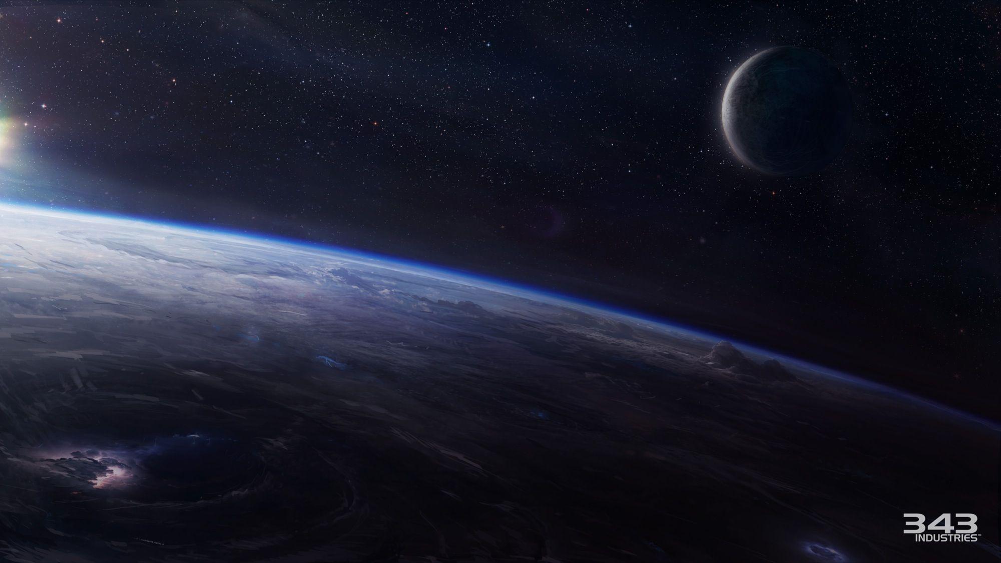 2000x1125 Halo Planet Space Wallpaper:2000x1125