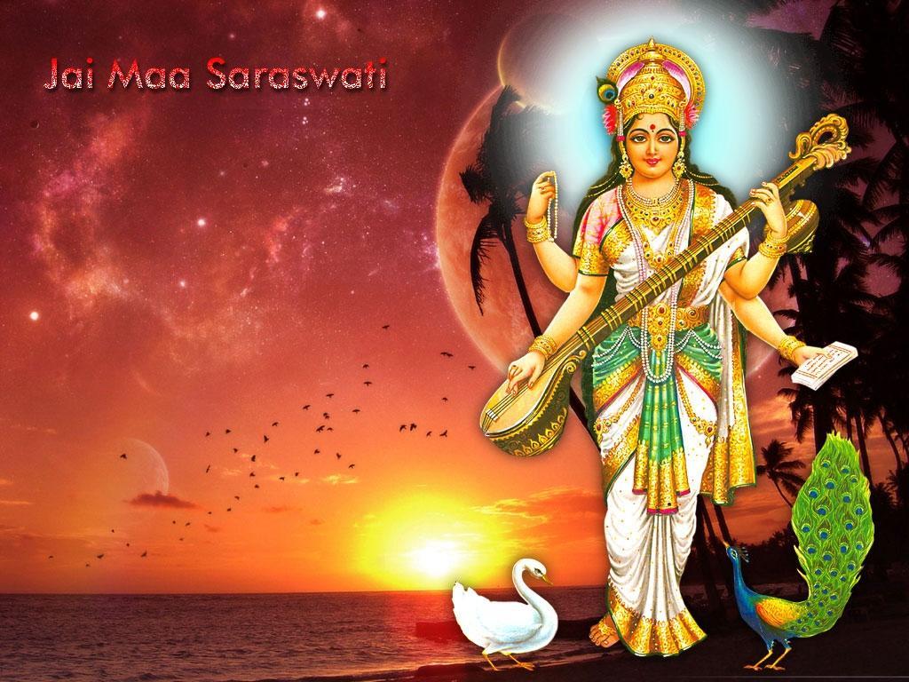 1024x768 Download Free HD Wallpaper of maa saraswati / माँ सरस्वती. Maa Saraswati Wallpaper Download. Maa Saraswati Photo Download