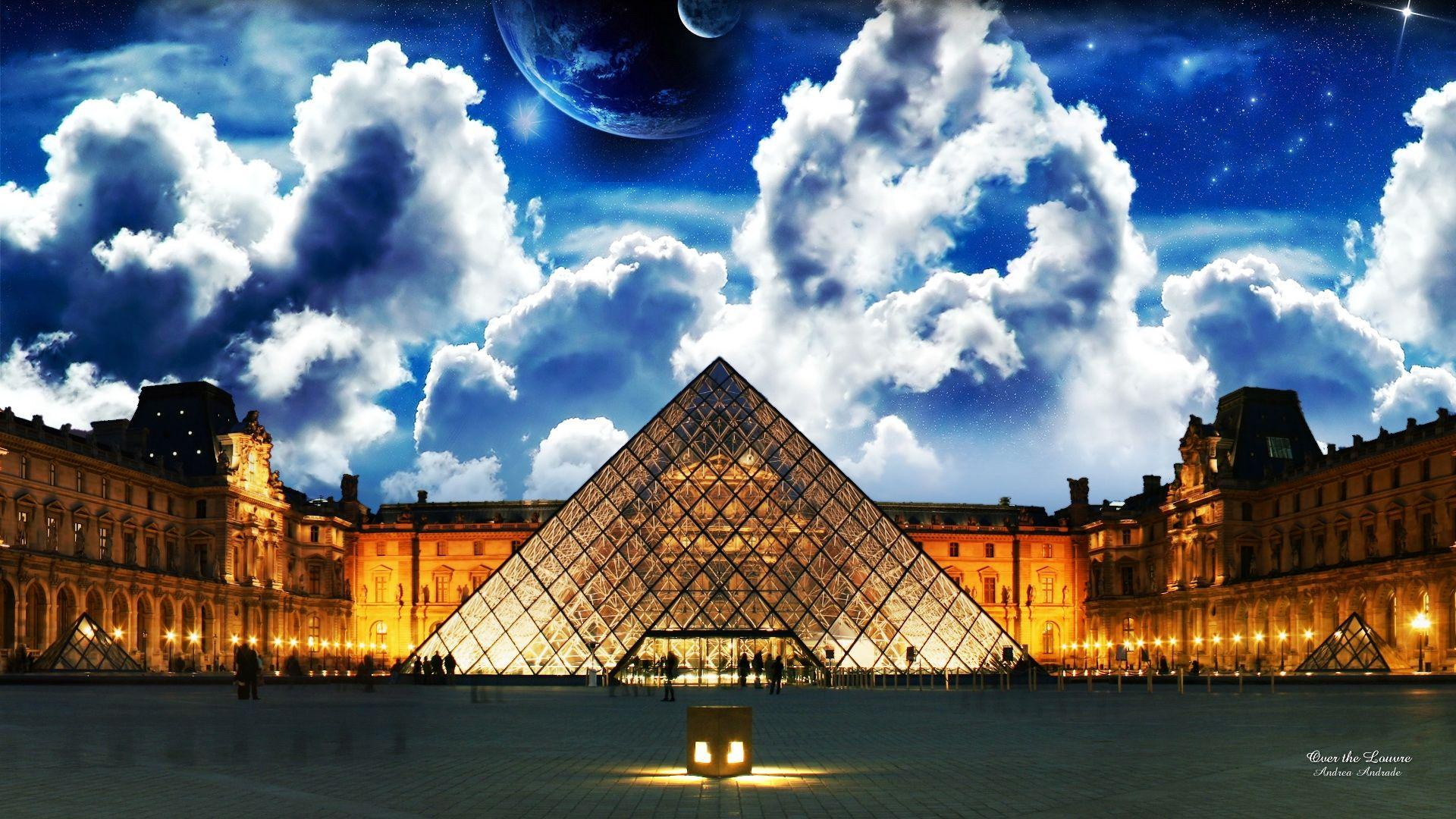 1920x1080 Louvre Art HD Wallpaper