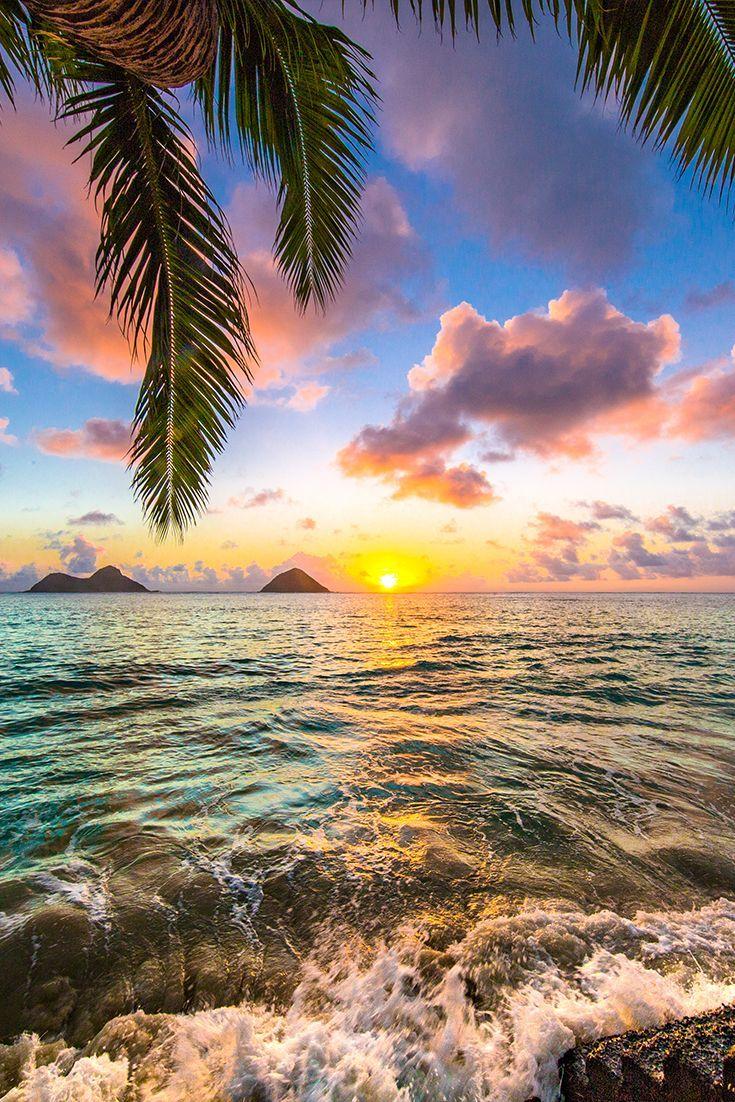 735x1102 A Beautiful Lanikai, Kailua Sunrise in Hawaii. Beautiful beaches paradise, Beautiful beaches, Lanikai beach