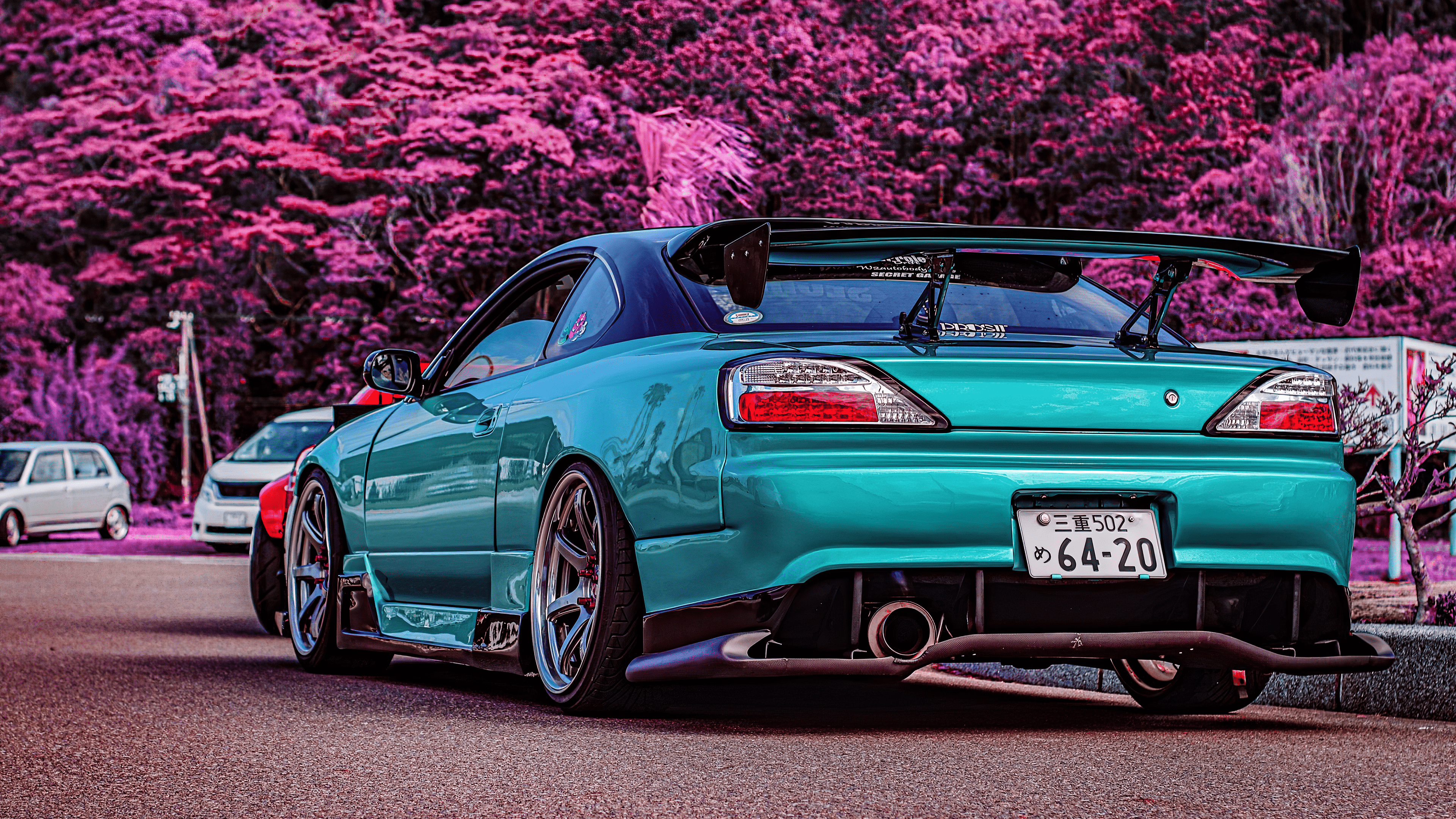 3840x2160 Nissan S15 Silvia Cyan [3840x2160]
