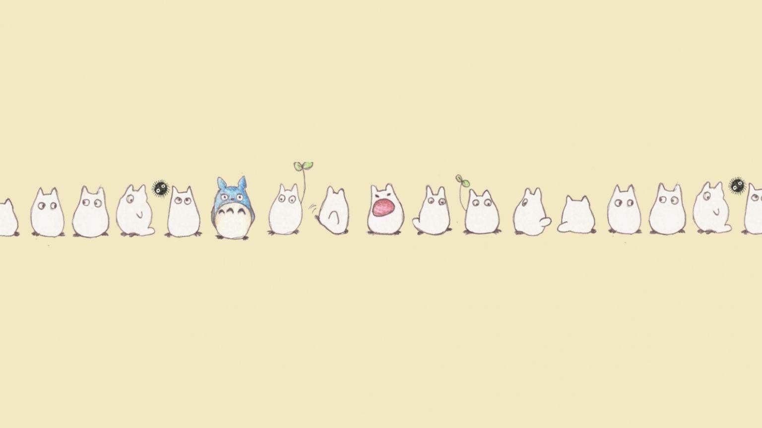 1536x864 Free download Kawaii Totoro Desktop Wallpaper Cute Wallpaper [1920x893] for your Desktop, Mobile & Tablet. Explore Cute Totoro Wallpaper. Studio Ghibli Wallpaper, Totoro HD Wallpaper