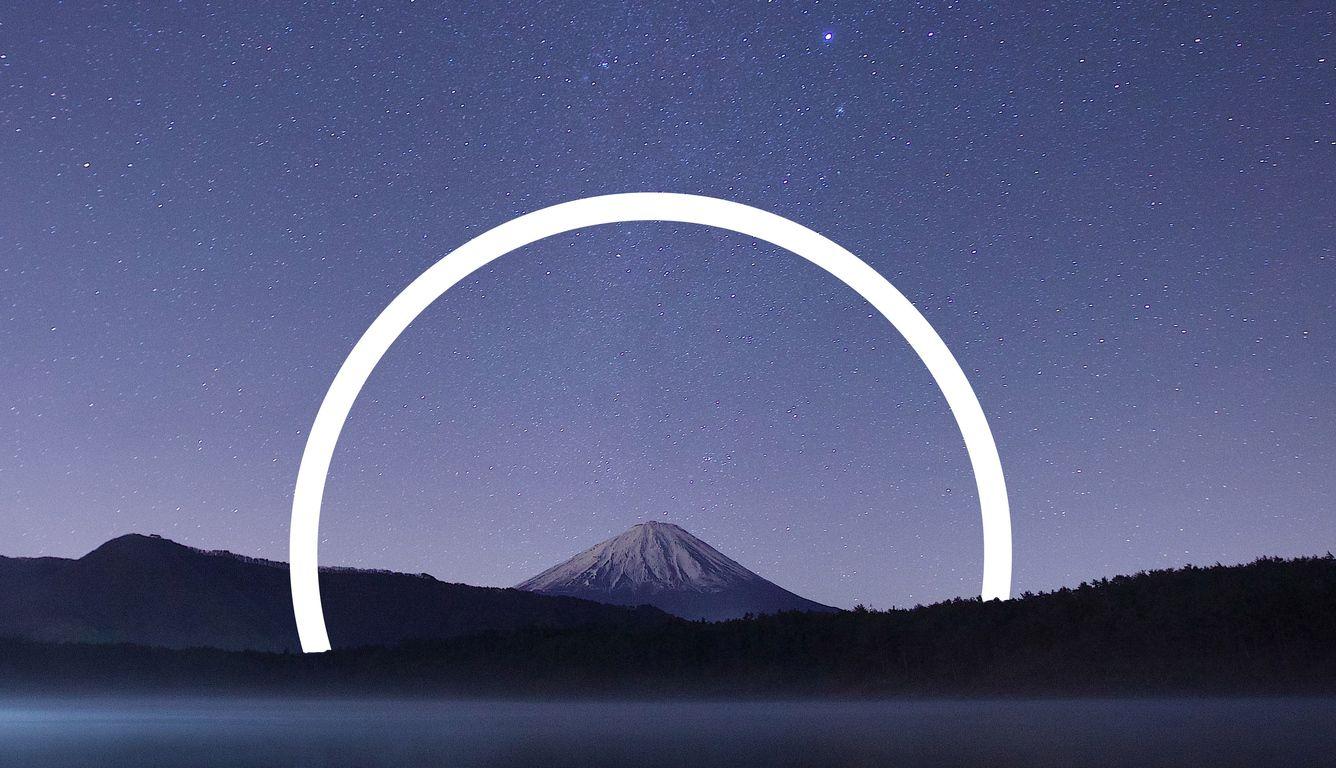 1336x768 Mount Fuji Abstract Vs Nature Laptop HD HD 4k Wallpaper, Image, Background, Photo and Picture