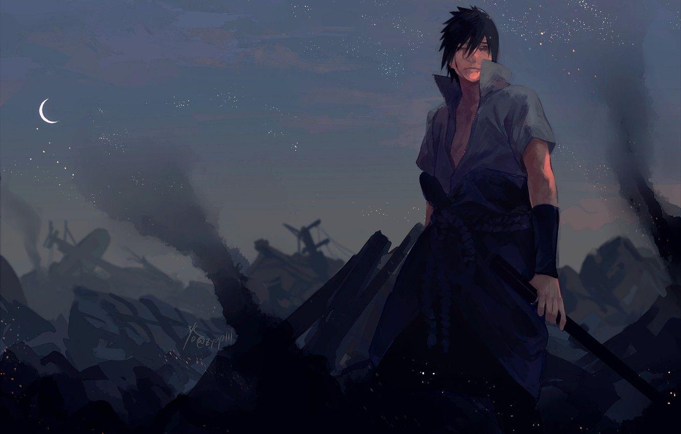 1332x850 Wallpaper Uchiha Sasuke, NARUTO, Fanart, Pixiv, Fanart From Pixiv image for desktop, section сёнэн