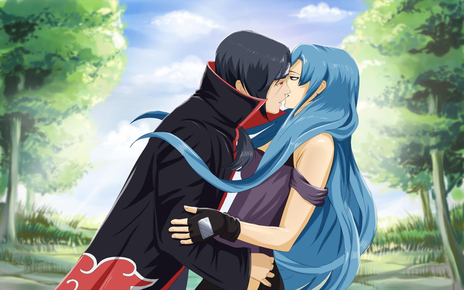 1920x1200 fan art, girl, naruto, ninja, akatsuki, guy, uchiha itachi desktop wallpaper 2645