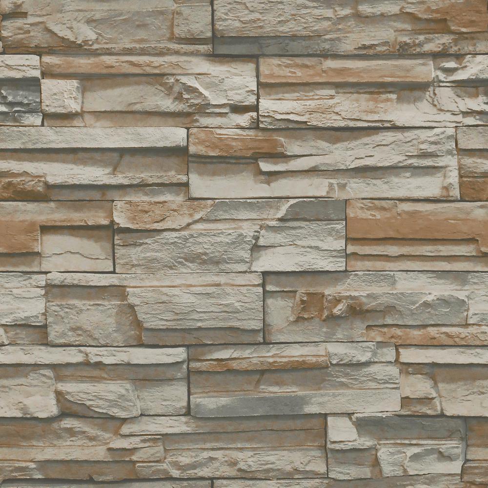 1000x1000 York Wallcoverings Natural Elements Flat Stone Wallpaper SS1020 Home Depot