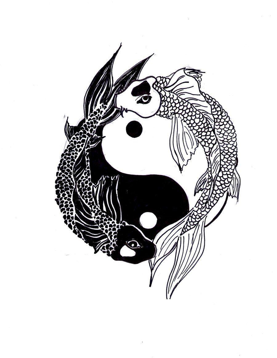 900x1165 pisces fish art fish tattoos, Koi fish colors, Yin yang tattoos
