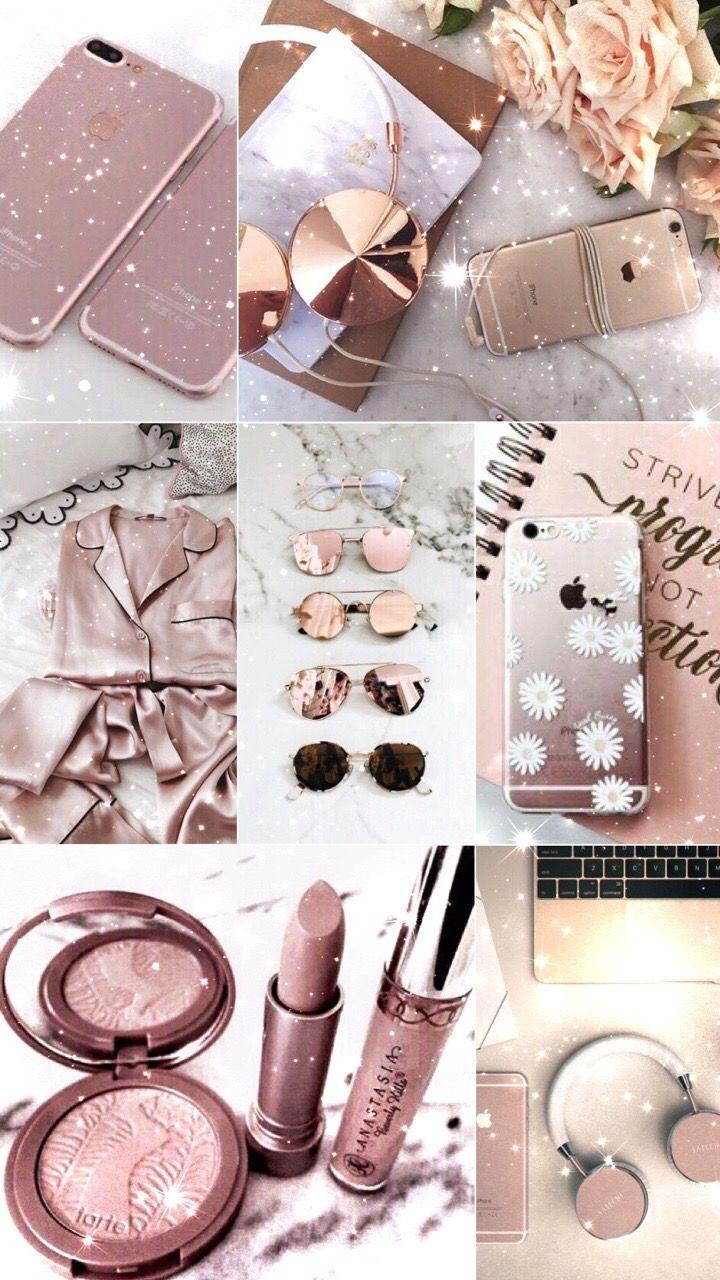 720x1280 rosegold #collage #moodboards #pink #inspiration #photography. Rose gold aesthetic, Rose gold wallpaper, Gold aesthetic