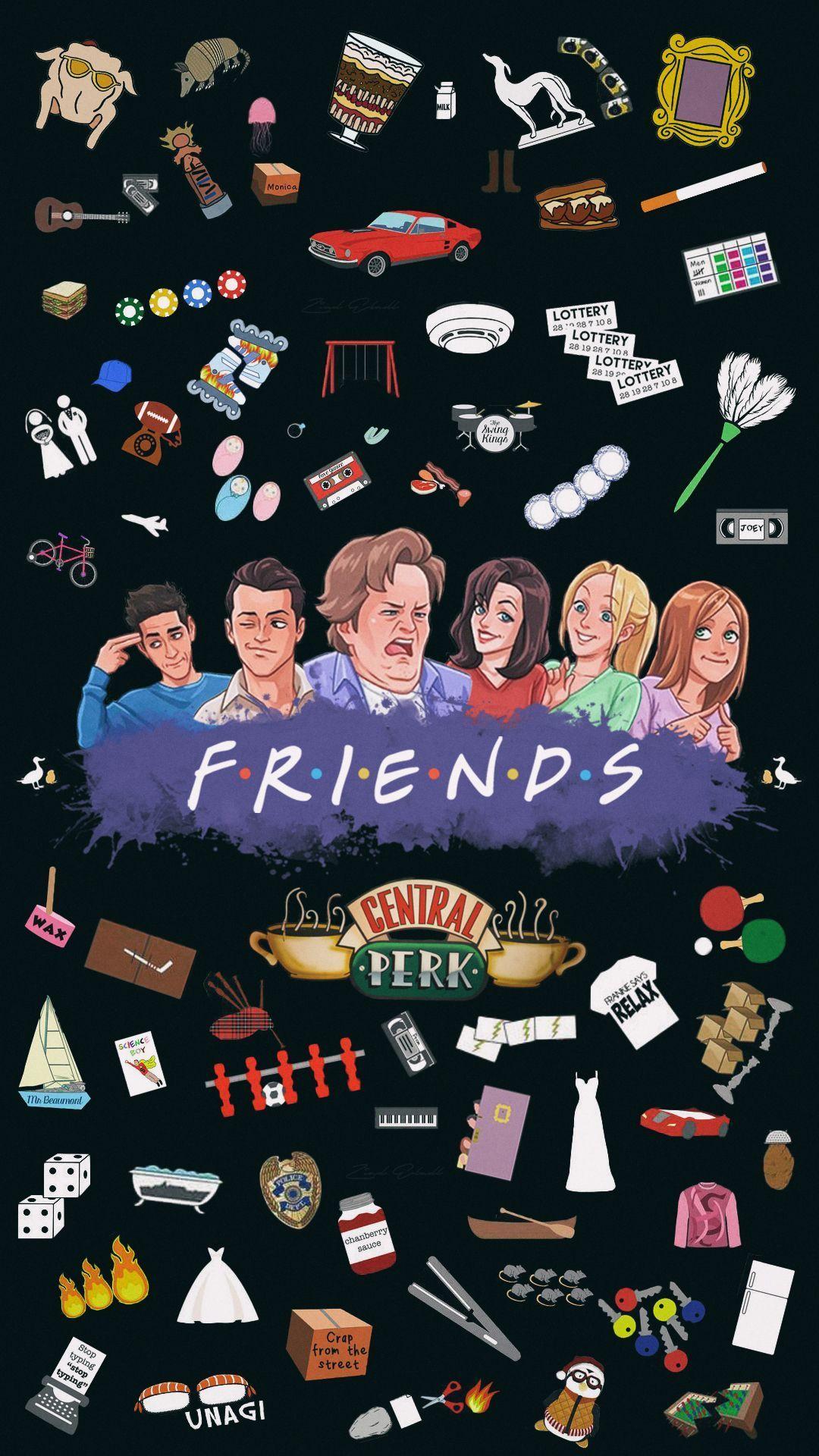 1080x1920 Friends Wallpaper. Friends poster, Friends wallpaper, Friends collage