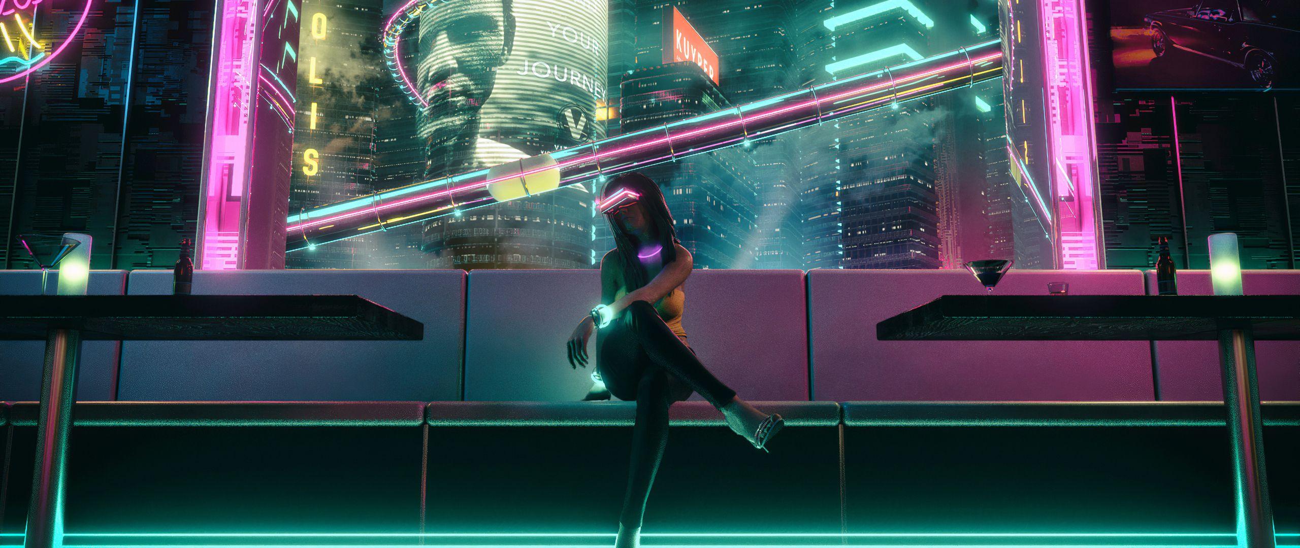 2560x1080 Night Club Cyberpunk 4k 2560x1080 Resolution HD 4k Wallpaper, Image, Background, Photo and Picture