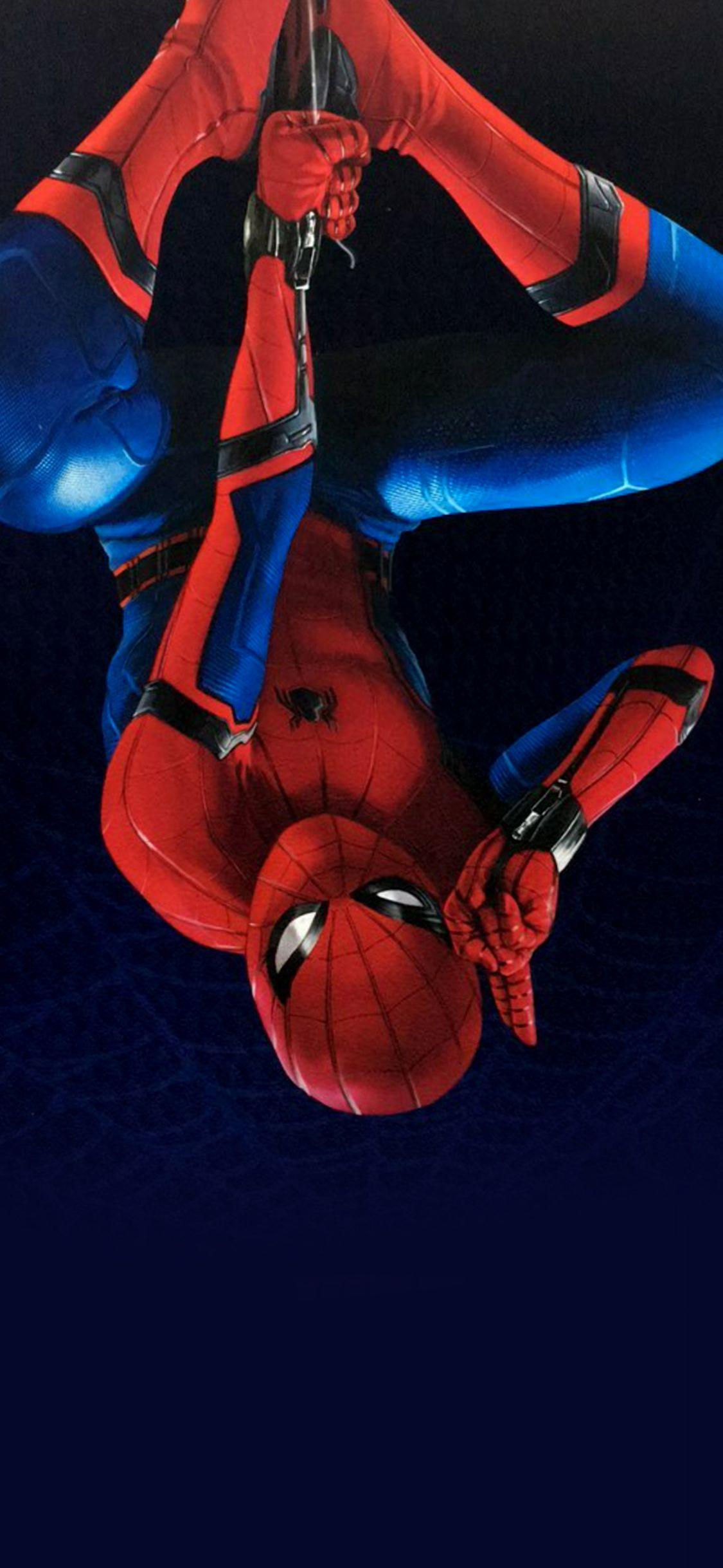 1125x2436 iPhone X wallpaper. spiderman homecoming hero film illustration art