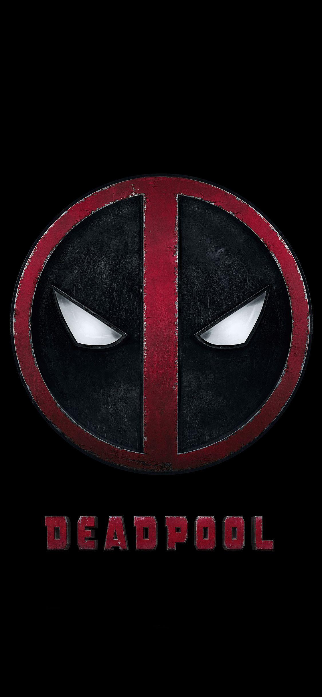 1125x2436 iPhone X wallpaper. deadpool logo dark art hero