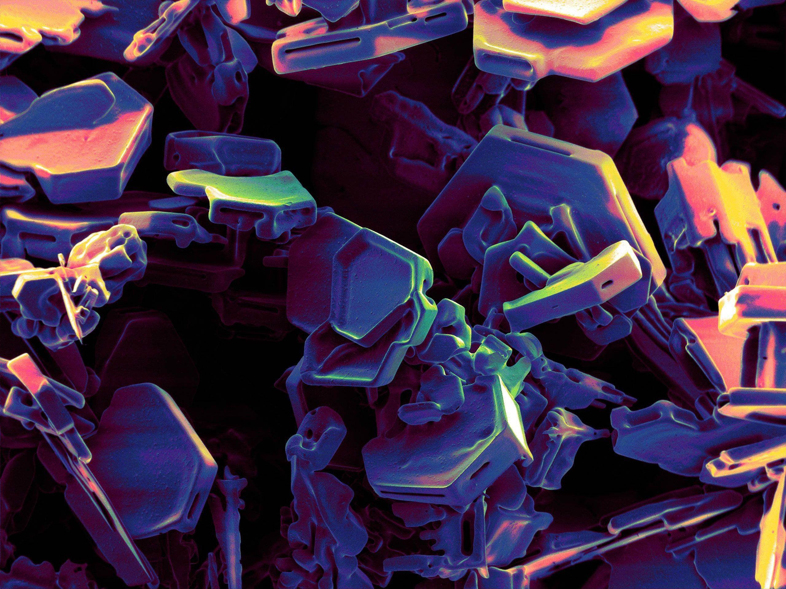 2560x1920 Electron Microscope Image of Snowflakes [2560x1920]