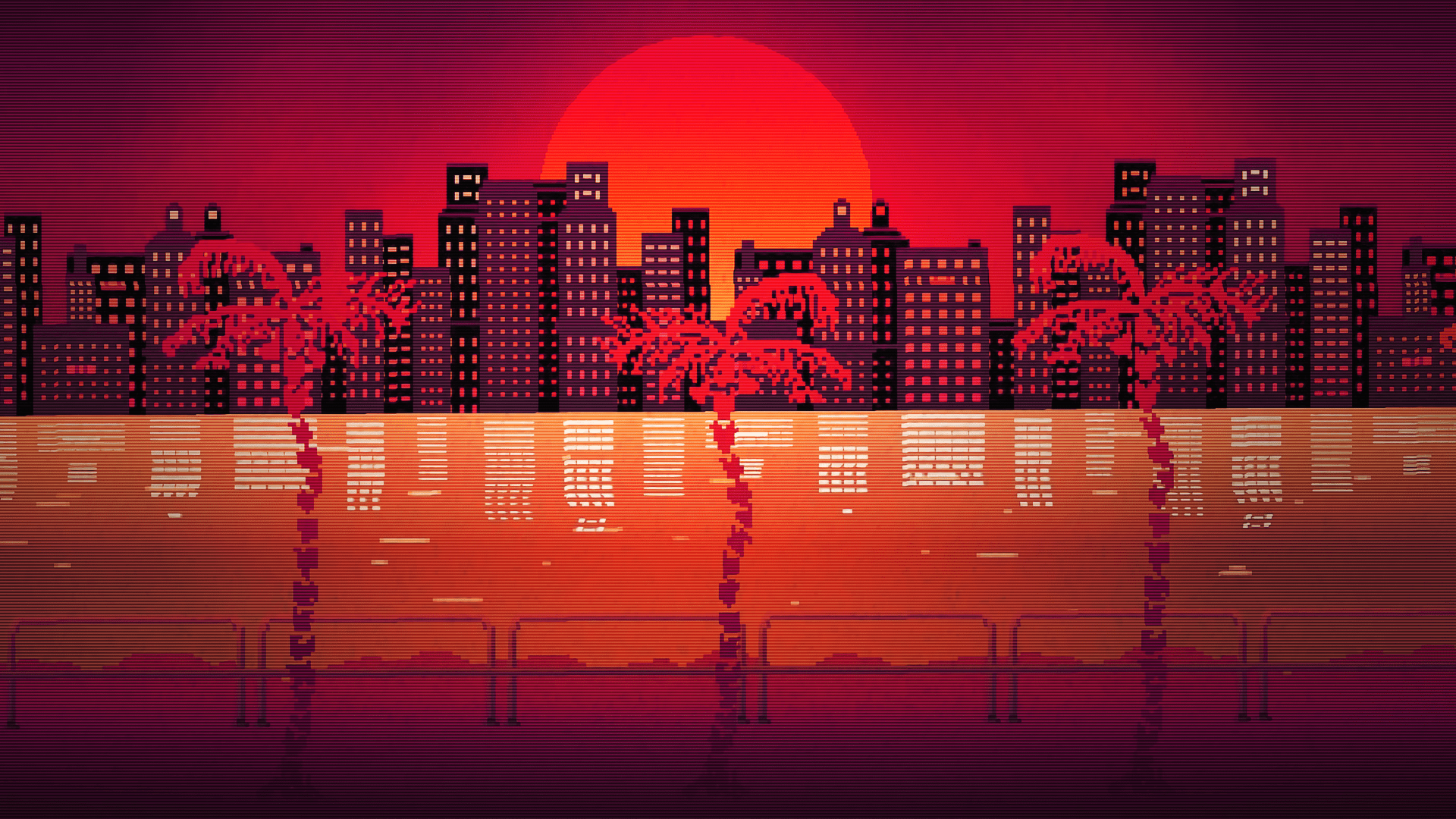 1920x1080 Hotline Miami. Hotline miami, Cityscape wallpaper, Pixel art