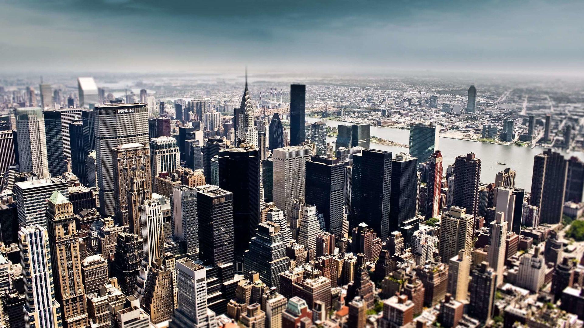 1920x1080 Beautiful Cityscape from Sky Wallpaper