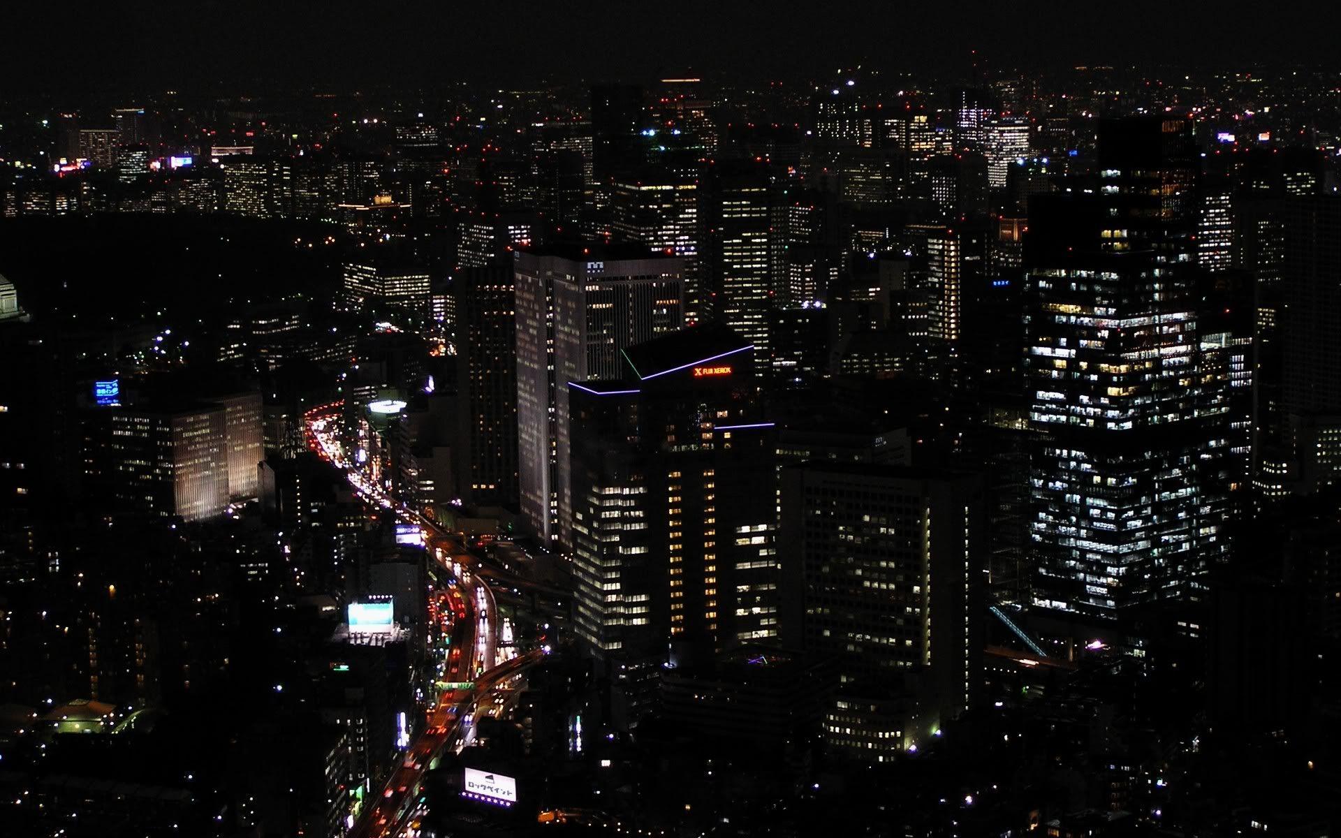 1920x1200 City Night Time Wallpaper