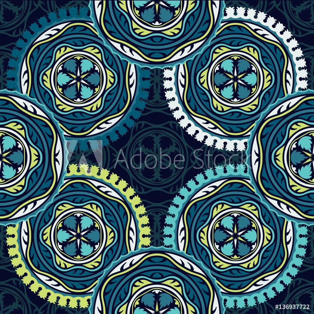 1000x1000 Garden Poster Vector seamless pattern ethnic style background. Vintage decorative texture for wallpaper, background and page fill. Indian, arabic motive