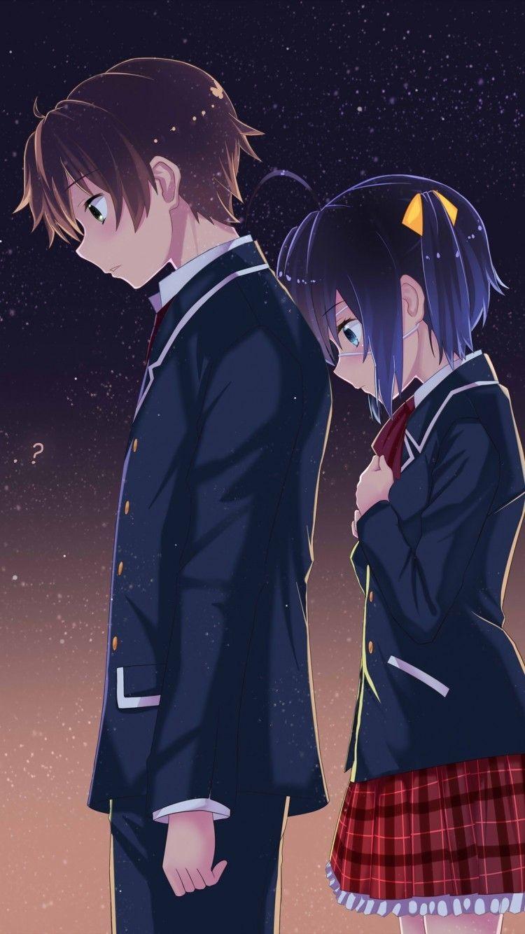 750x1334 Download 750x1334 Takanashi Rikka, Togashi Yuuta, Couple, Chuunibyou Demo Kai Ga Shitai Wallpaper for iPhone iPhone 6