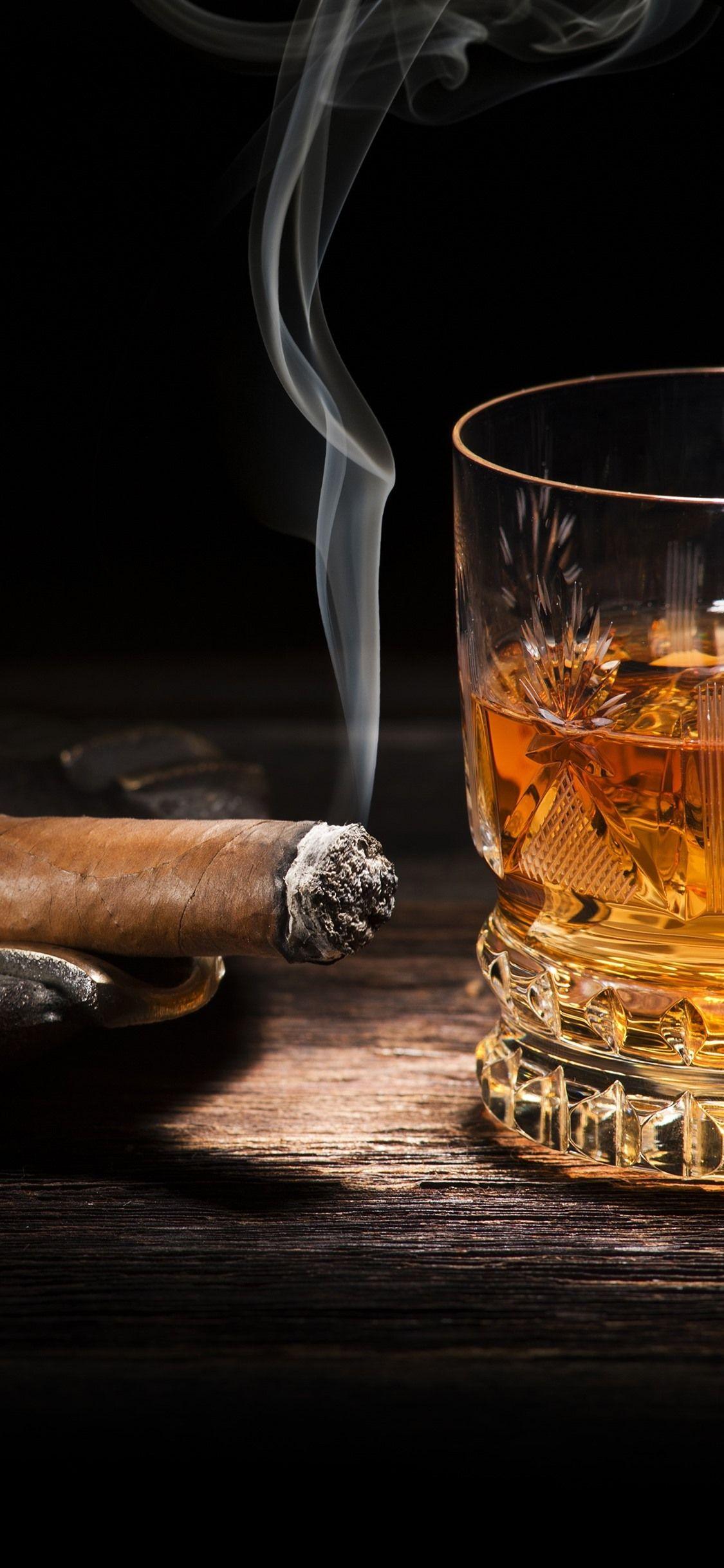 1125x2436 Cigar, Whiskey 1242x2688 IPhone 11 Pro XS Max Wallpaper, Background, Picture, Image