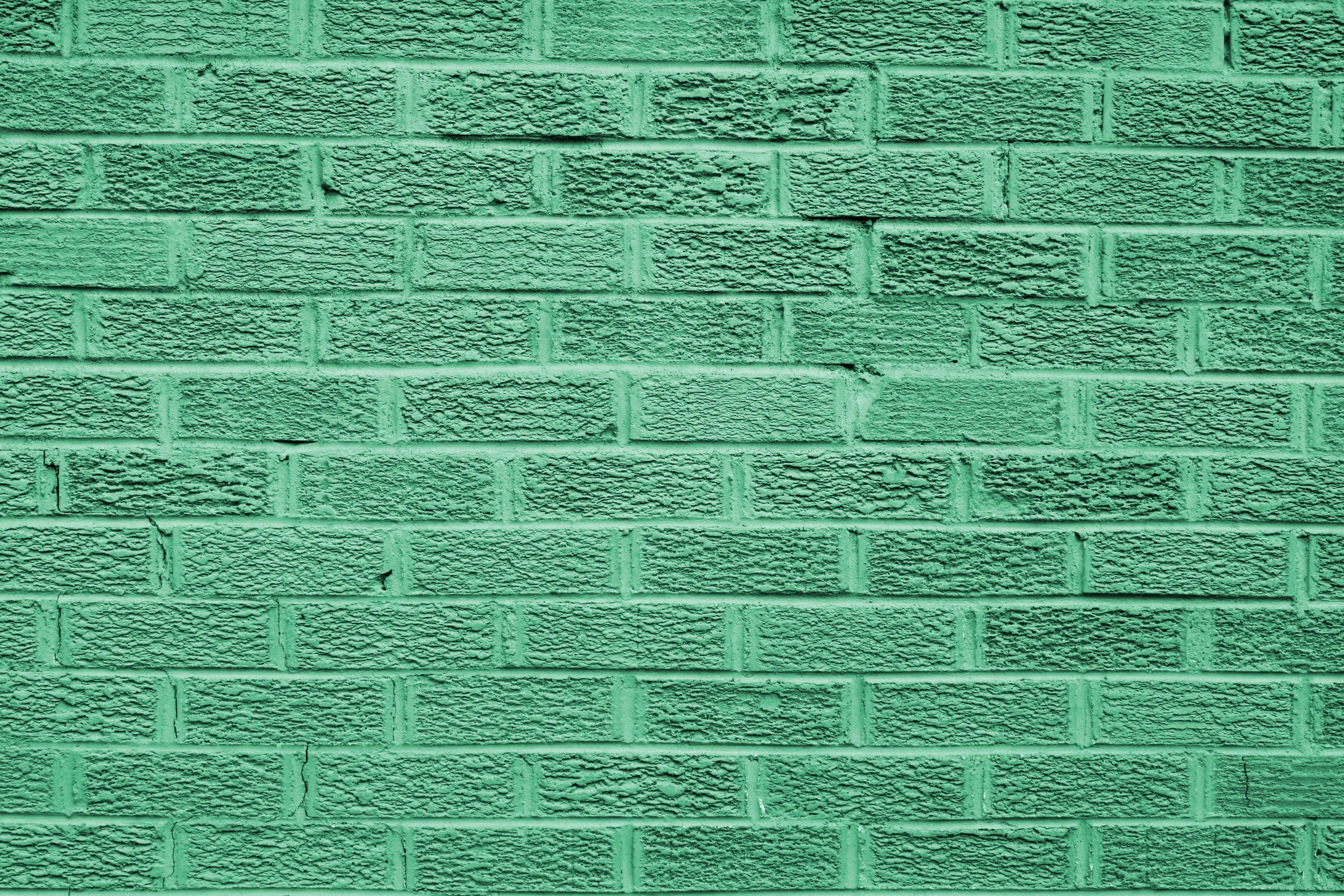3888x2592 Green Colored Brick Wall Texture. Brick wall wallpaper, Brick wall texture, Faux brick wallpaper