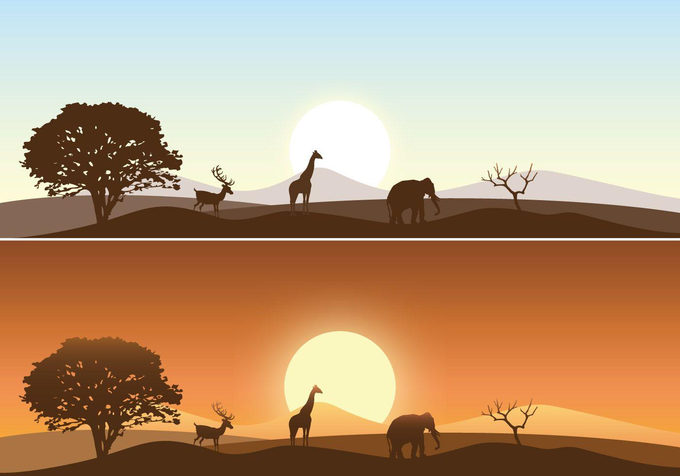 1400x980 African Sunrise Landscape Wallpaper and Brush Pack Photohop Brushes at Brusheezy!
