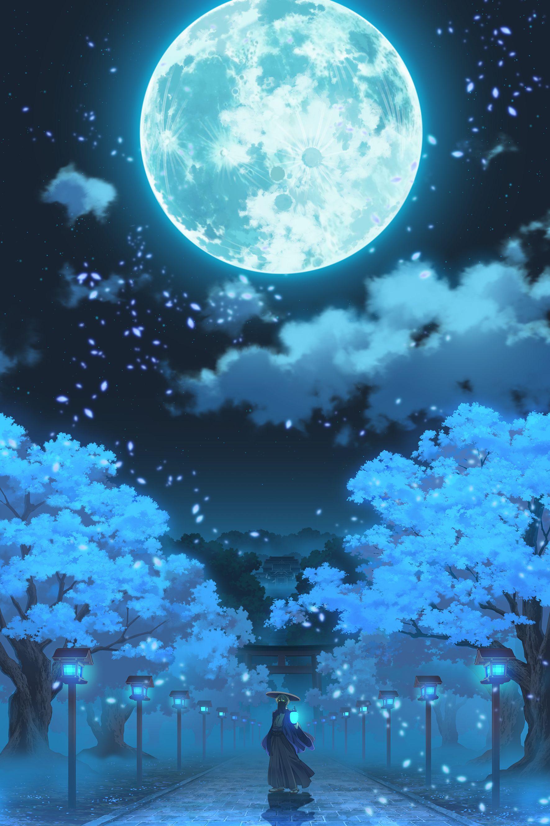 Anime Moonlight Wallpapers  Top Free Anime Moonlight Backgrounds   WallpaperAccess